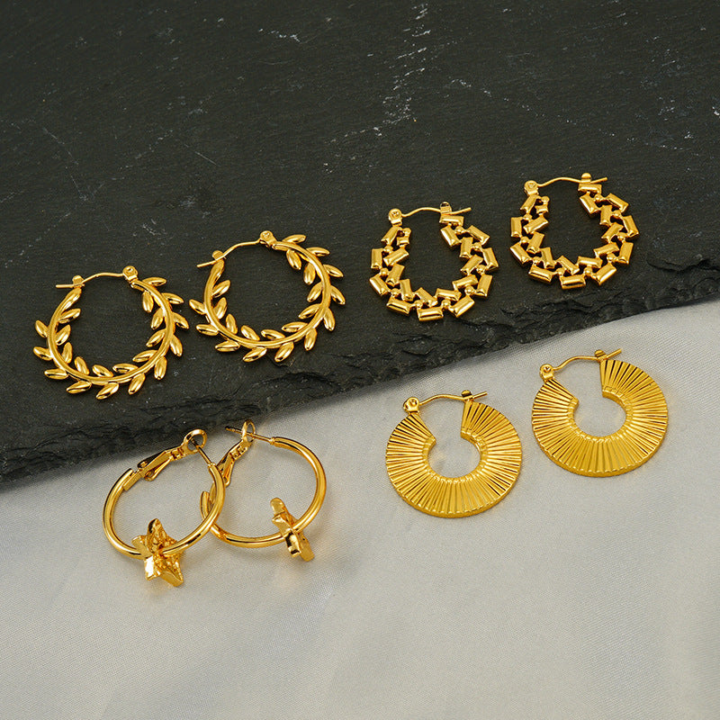 Wholesale Vintage Style Five-pointed Star Earrings